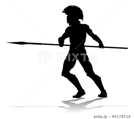 Spartan Silhouette Gladiator Trojan Greek Warrior 94178516