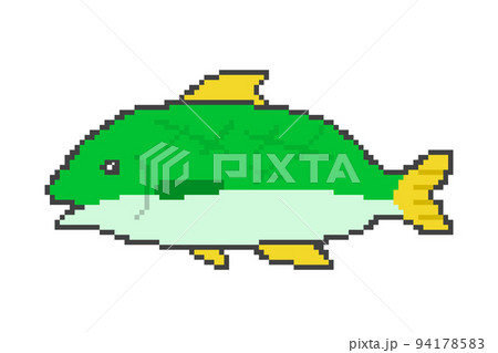 ドット絵の魚(緑) ドット絵の魚(緑) 94178583