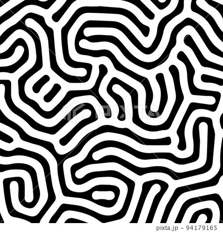 Black abstract organic Turing patern 94179165