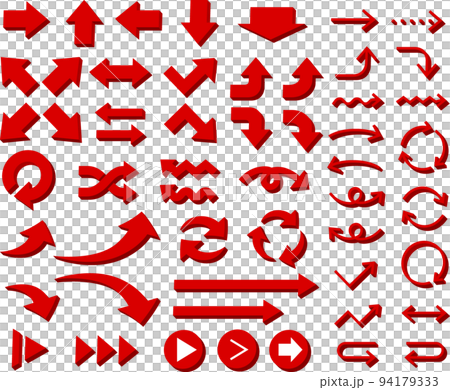 3D 實心箭頭圖標摘要集 94179333