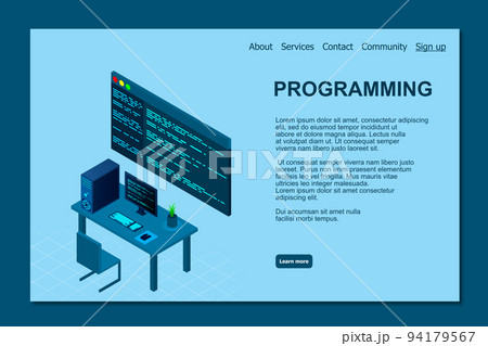 Programming or Software development web page...のイラスト素材 [94179567] - PIXTA