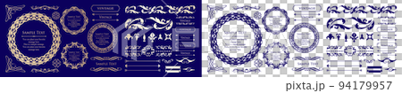 Christmas motif frame design set. Gorgeous and elegant design material Christmas motif frame design set. Gorgeous and elegant design material 94179957