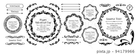 クリスマスモチーフのフレームデザインセット。ゴージャスでエレガントなデザイン素材 クリスマスモチーフのフレームデザインセット。ゴージャスでエレガントなデザイン素材 94179966
