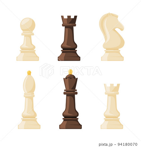 Black and White Chess Piece or Chessman Vector Set Black and White Chess Piece or Chessman Vector Set 94180070