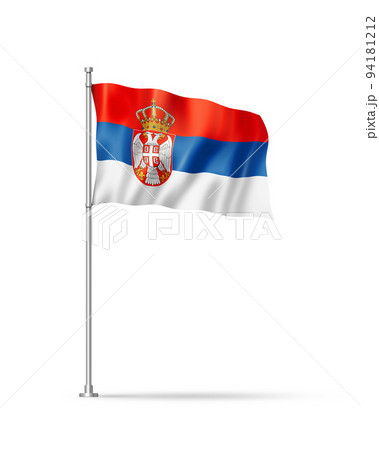 Serbian flag isolated on white 94181212