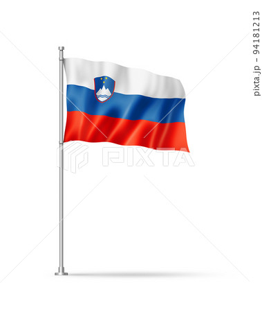 Slovenian flag isolated on white 94181213