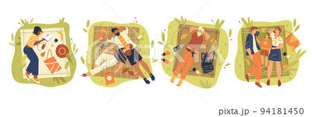 Picnic or summer rest on nature, vector set. Picnic or summer rest on nature, vector set. 94181450