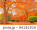 鮮やかな紅葉の七ツ森湖畔公園 94181916
