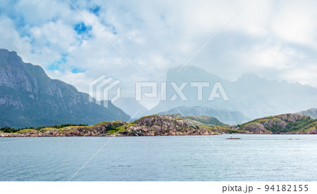 Ranfjorden summer cloudy view (Norway) 94182155