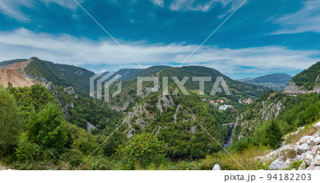 Summer mountain panorama Uzice town outskirts, Serbia Summer mountain panorama Uzice town outskirts, Serbia 94182203
