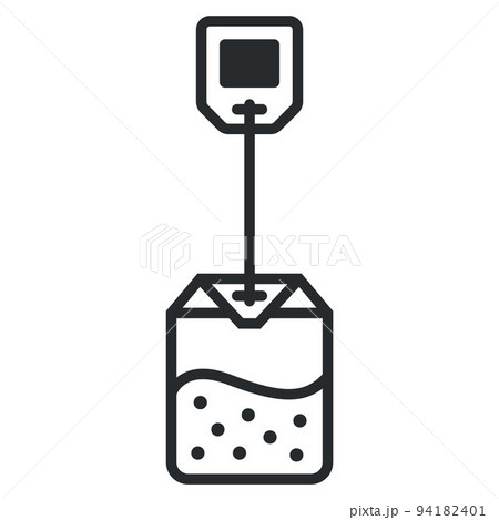 tea paper bag black icon. 94182401