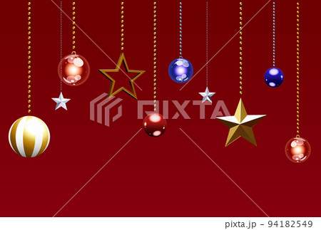 クリスマス素材セット_オーナメント クリスマス素材セット_オーナメント 94182549