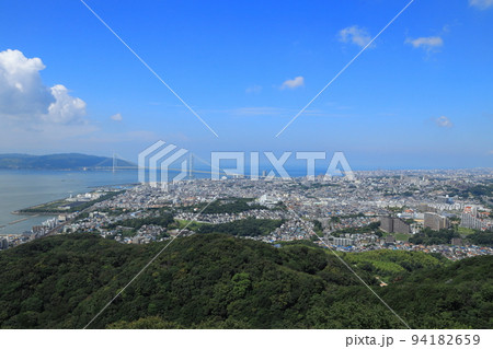 須磨浦山上から望む明石海峡大橋 須磨浦山上から望む明石海峡大橋 94182659
