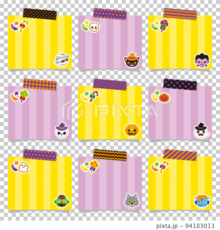 Halloween frame sticky note memo set Halloween frame sticky note memo set 94183013