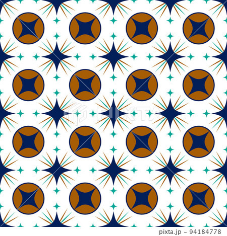 Talavera pattern. Azulejos portugal. Turkish ornament. Moroccan tile mosaic. Spanish porcelain. Ceramic tableware, folk print. Spanish pottery. Ethnic background. Mediterranean seamless wallpaper. 94184778