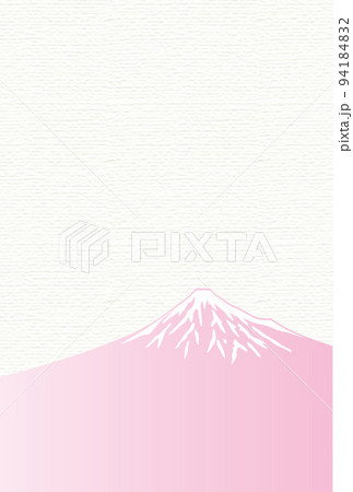 日本の景色 富士山 和風のお洒落なイラスト 年賀状 背景素材 94184832