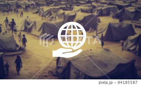 難民問題イメージ　国際支援　SDGs 94185587