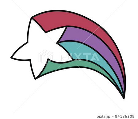 Shooting or falling star, sticker or emoticon 94186309