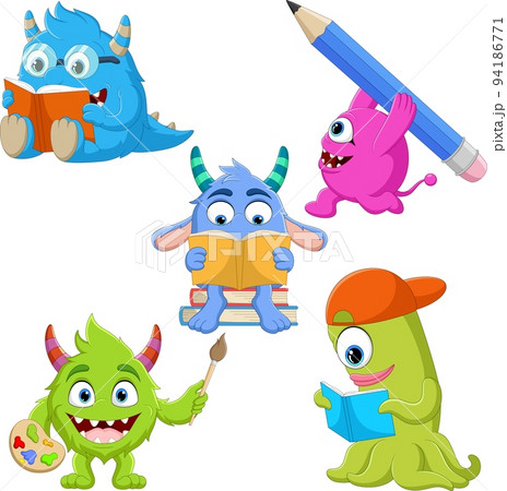 Cute monster school cartoon collection Cute monster school cartoon collection 94186771