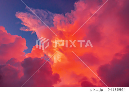 Gorgeous colorful clouds in blue sky. Gorgeous colorful clouds in blue sky. 94186964