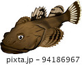カジカ　魚イラスト　トゲカジカ(なべこわし)　ベクター 94186967