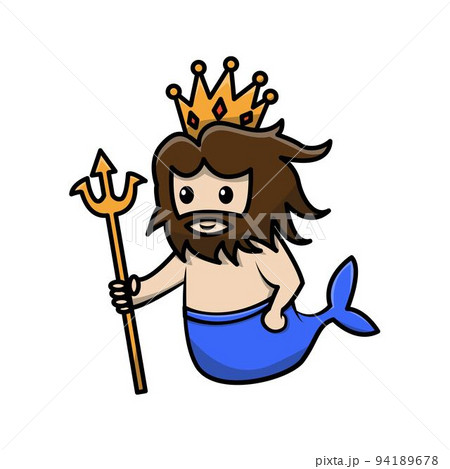 cute old poseidon mascot character cute old poseidon mascot character 94189678