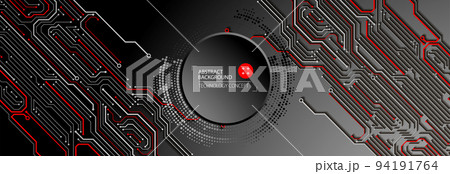 Abstract technology circuit board. Communication concept. Template for science presentation. Vector illustration. 94191764