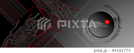 Abstract technology circuit board. Communication concept. Template for science presentation. Vector illustration. 94191773