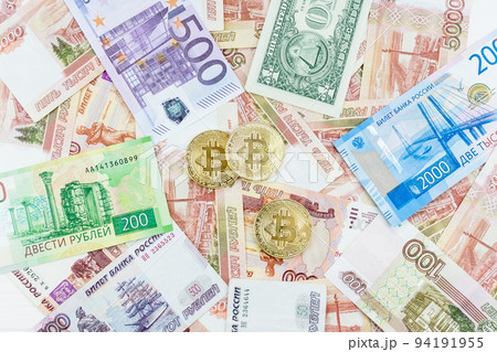 money and bitcoin money and bitcoin 94191955