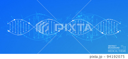 Science template, wallpaper or banner with a DNA molecules. Vector illustration. 94192075