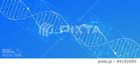 Science template, wallpaper or banner with a DNA molecules. Vector illustration. Science template, wallpaper or banner with a DNA molecules. Vector illustration. 94192085