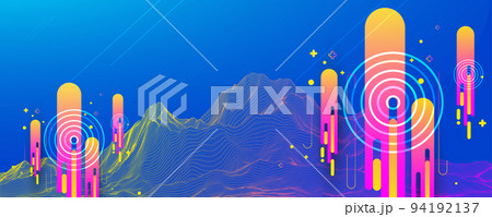 Abstract bright geometric  background. Vector illustration 94192137
