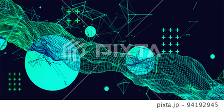 Abstract dark geometric  background. Vector illustration 94192945