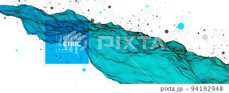 Wireframe background with plexus effect. Futuristic vector illustration. Wireframe background with plexus effect. Futuristic vector illustration. 94192948