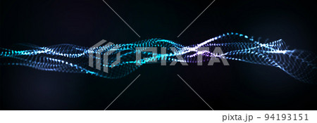 Abstract vector background. Glowing particles dynamic flow. Abstract vector background. Glowing particles dynamic flow. 94193151