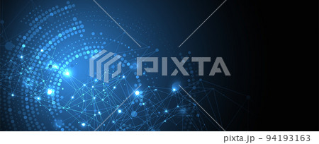 Polygonal science background with connecting dots and lines. Digital data visualization. Polygonal science background with connecting dots and lines. Digital data visualization. 94193163