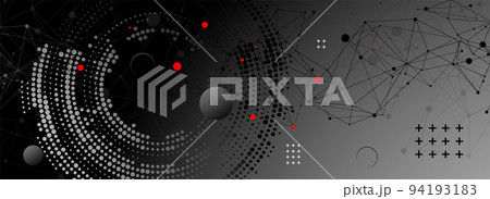 Template for science and technology presentation. Plexus style background. Template for science and technology presentation. Plexus style background. 94193183