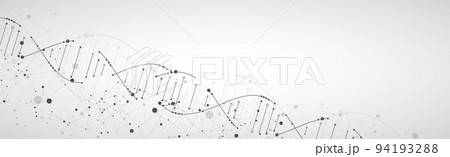 Science template, wallpaper or banner with a DNA molecules. Vector illustration 94193288