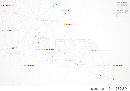 Wireframe background with plexus effect. Futuristic vector illustration. 94193289