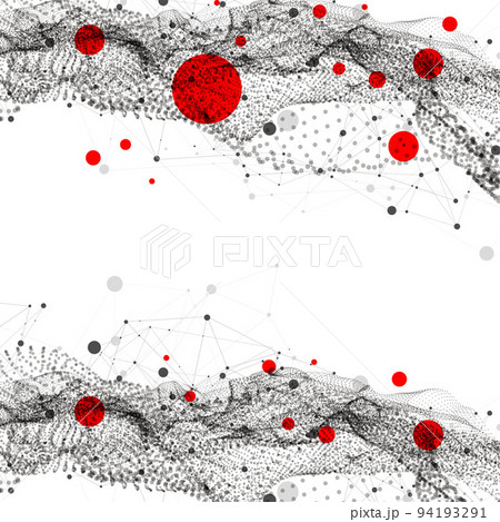 Abstract background.  Particles liquid dynamic flow. Trendy fluid cover design. 94193291