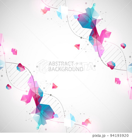 DNA molecules science template, abstract background. Vector illustration. DNA molecules science template, abstract background. Vector illustration. 94193920