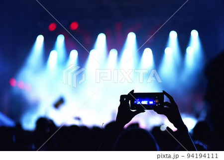 Crowd recording live concert with smart phones Crowd recording live concert with smart phones 94194111
