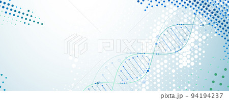 Science template, wallpaper or banner with a DNA molecules. Vector illustration. 94194237
