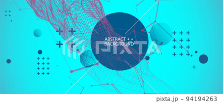 Wireframe background with plexus effect. Futuristic vector illustration. Wireframe background with plexus effect. Futuristic vector illustration. 94194263