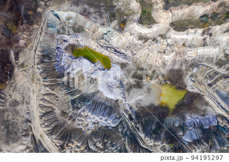 Aerial shot of opencast mine lake Aerial shot of opencast mine lake 94195297