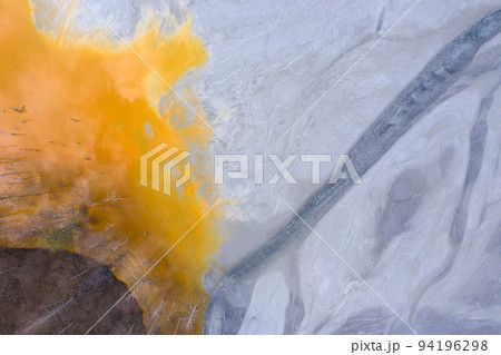 Aerial drone view of nature pollution with mining residuals 94196298