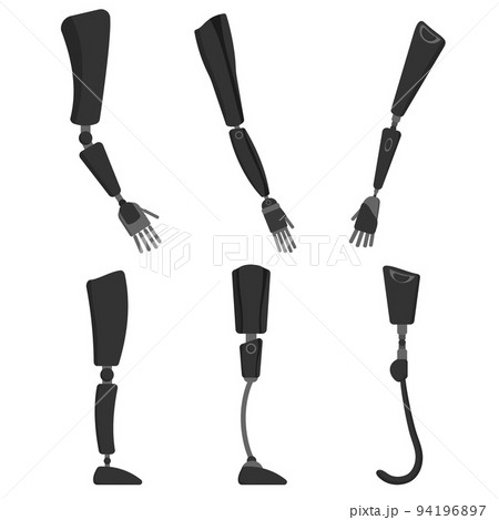 Prostheses of human hands and feet set 94196897