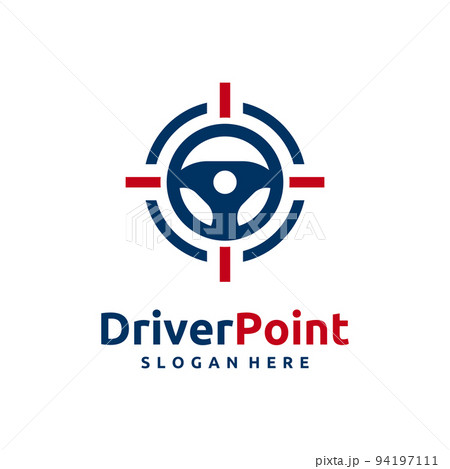 Driver point logo vector. Road directions logo template concept. Driver point logo vector. Road directions logo template concept. 94197111