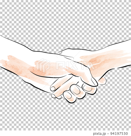 Parent and child shaking hands 3 94197530