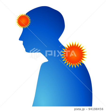 頭痛　首の痛み　ストレートネック　首こり 94198456